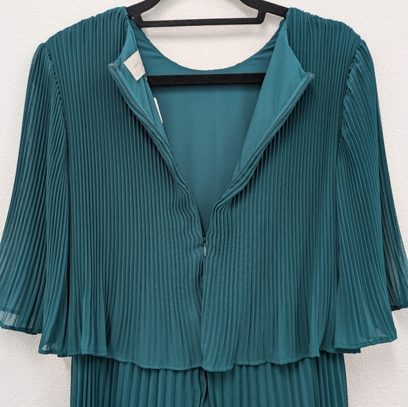 NWT Anthropologie Corey Lynn Calter Emerald Green Pleated Maxi Dress sz S Formal - Picture 5 of 14